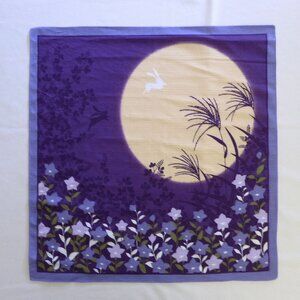 VINTAGE NEW JAPANESE JAPAN 20” RABBIT IN THE MOON FUROSHIKI WRAPPING CLOTH